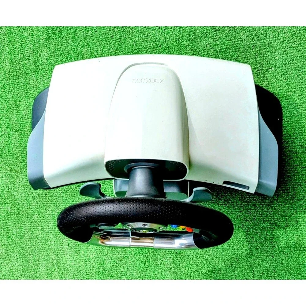 Microsoft Xbox 360 Wireless Racing Steering Wheel Only-Force Feedback WRW01 EUC